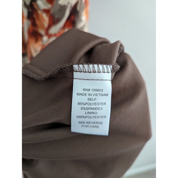 Chris McLaughlin Floral Short Sleeve Mesh Handkerchief Hem Dress Size 4 - Picture 8 of 10